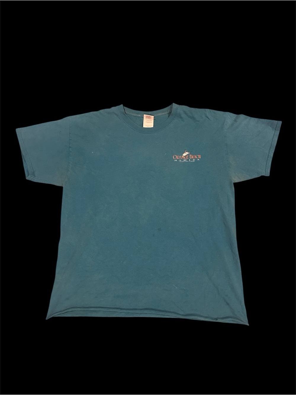 Gildan Orange Beach Marina Teal Crewneck Short-Sleeve Tee